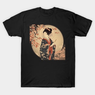 Elegant Geisha - Japanese Art and Culture Inspired Design T-Shirt